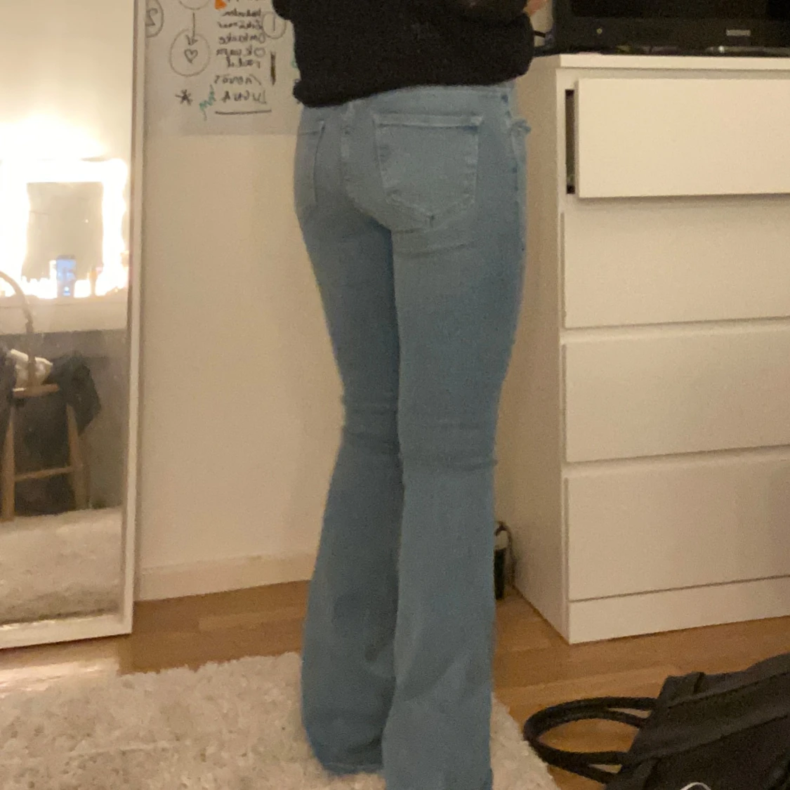 Blå bootcut jeans💗 - 90