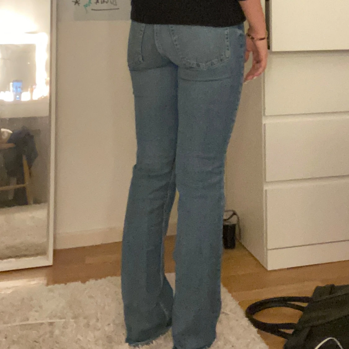 Blå bootcut jeans - 90