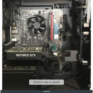 Stationär dator från HP Omen - Säljer en kraftfull stationär dator från HP Omen med GeForce GTX grafikkort. Datorn har en stilren svart design med ett genomskinligt sidopanel och röd belysning som kan skysteras. Perfekt för gaming och krävande uppgifter. Kontakta för mer info eller prisförslag!