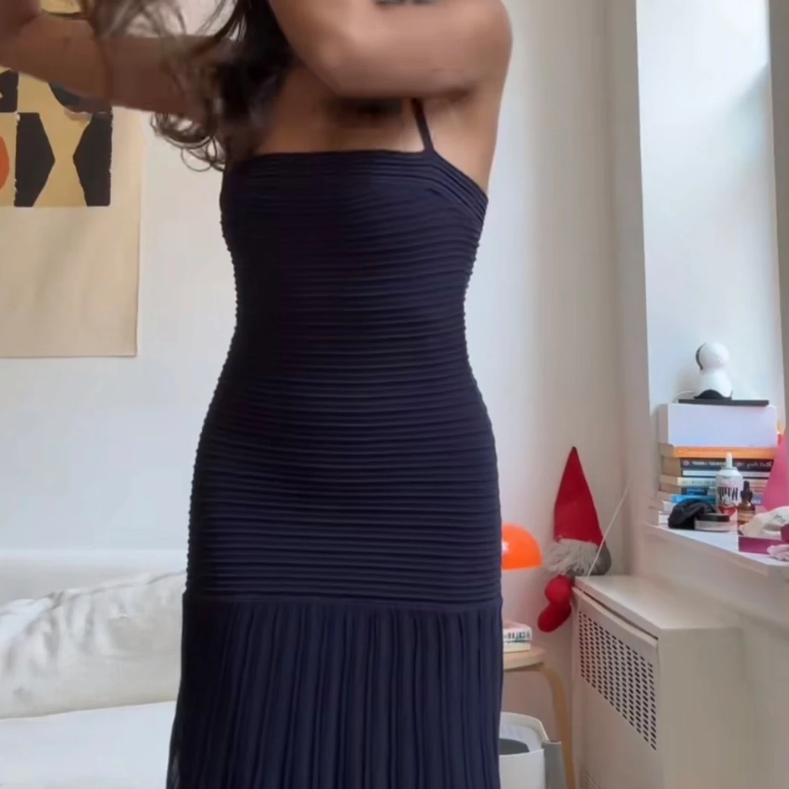 Mörkblå  maxiklänning - 90