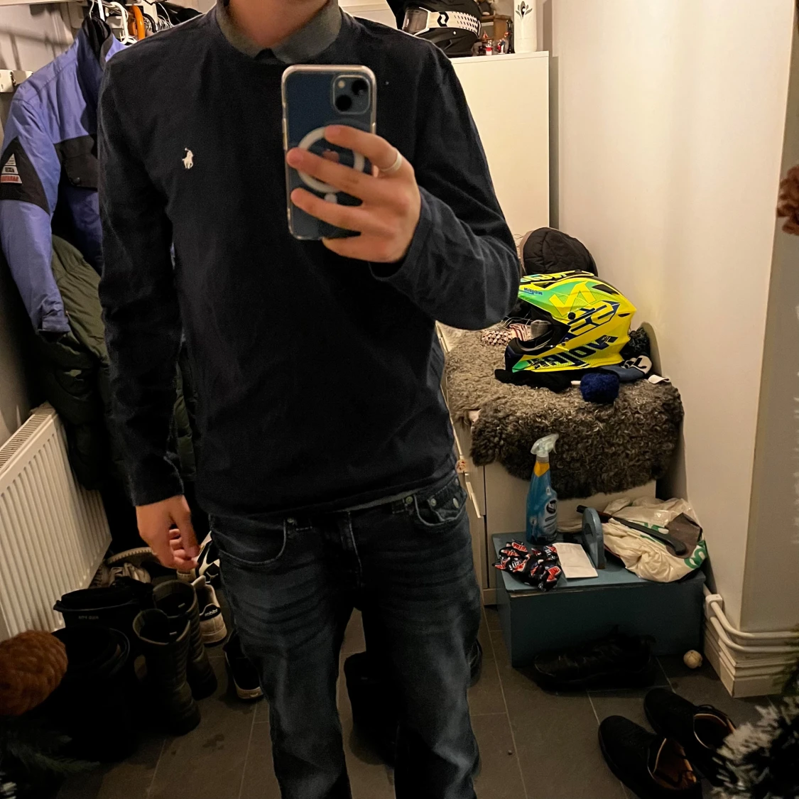 Mörkblå långärmad tröja från Ralph Lauren - 2