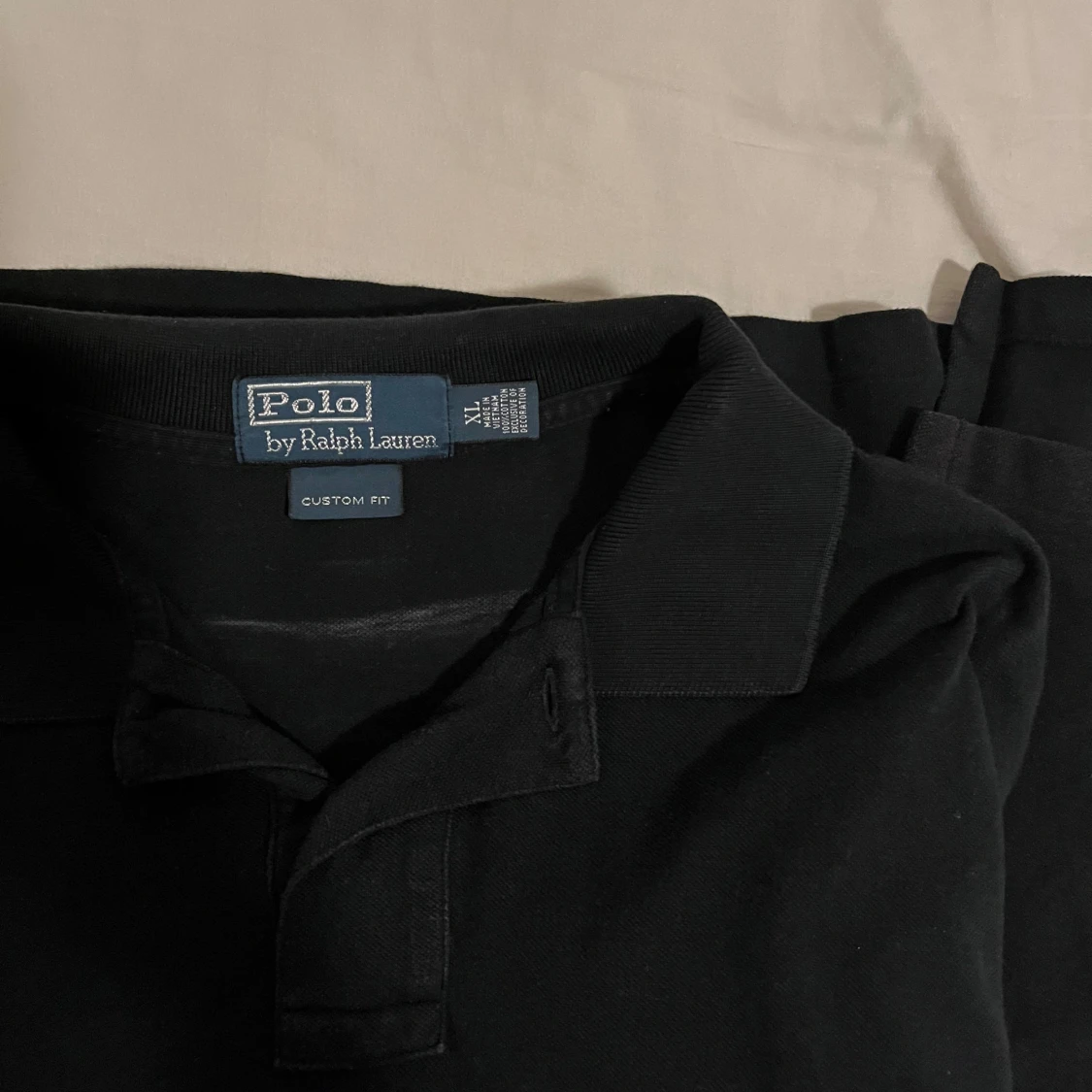 Svart pikétröja från Ralph Lauren