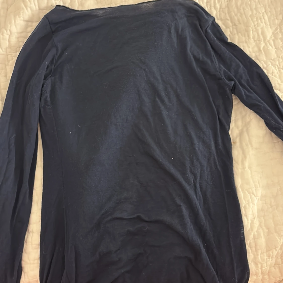Mörkblå långärmad tröja - 90