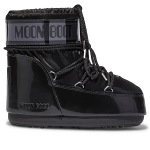  Moon Boots Glance Black - Snygga och moderna svarta Moon Boots med glansig yta och snörning. Perfekta för kalla vinterdagar med sin unika design och komfort. Håll fötterna varma och stiliga i dessa ikoniska boots. Nästan helt oanvända. Nypris 2299:-