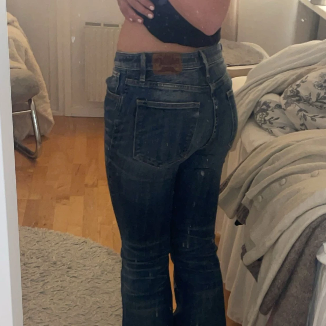 Blå bootcut jeans crocker - 91