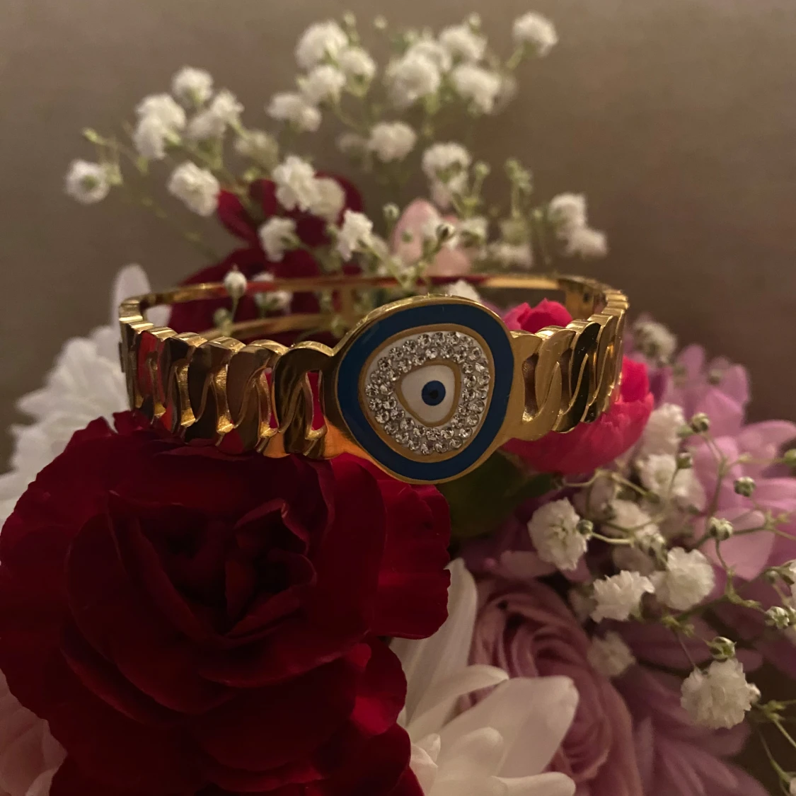 Rostfritt stål armband med öga-design - 90