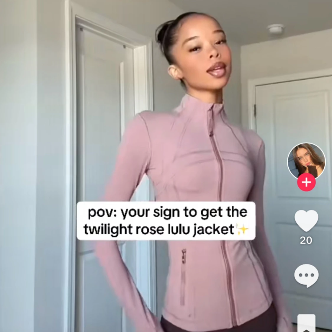 Lululemon define nulu jacket twilight rose strl 2