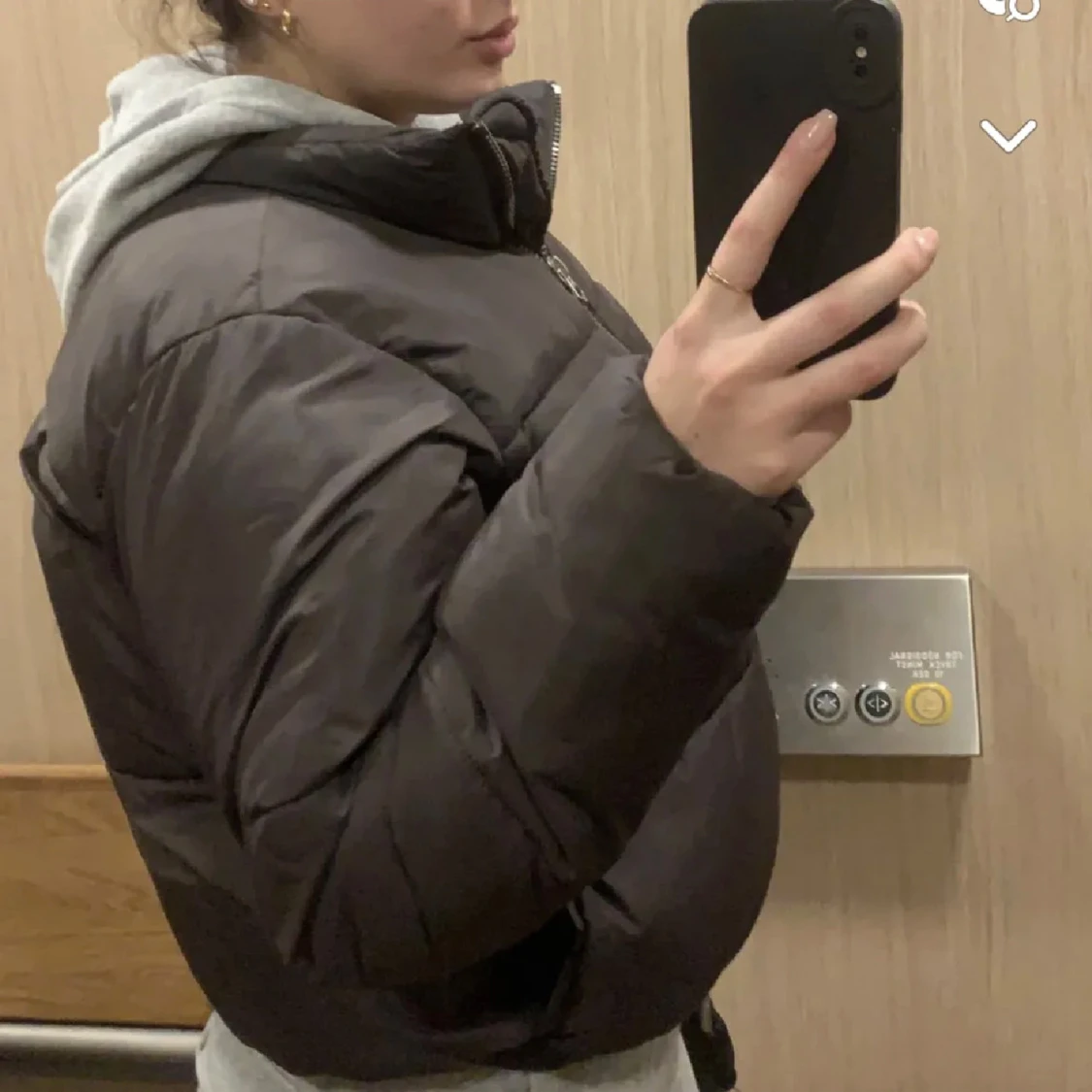 Brun vinter jacka  - 90