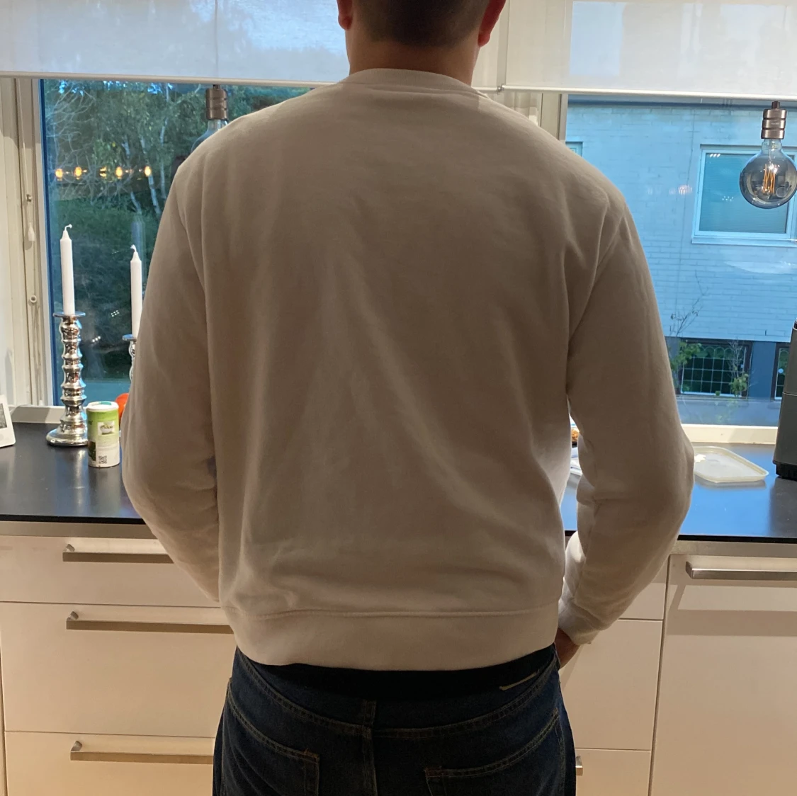 Vit sweatshirt från Lee - 90