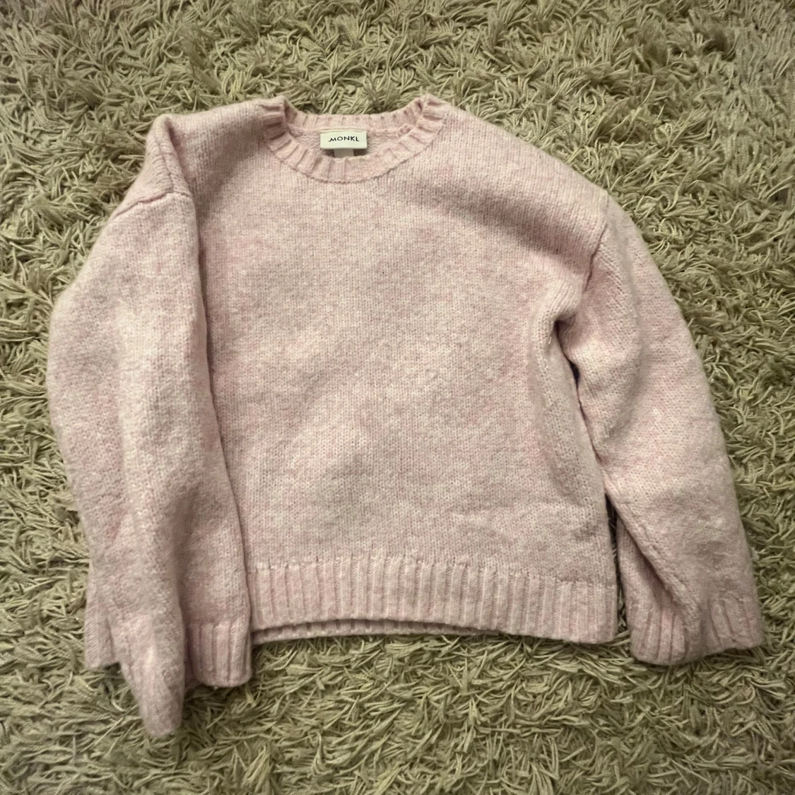 Rosa stickad tröja - 90