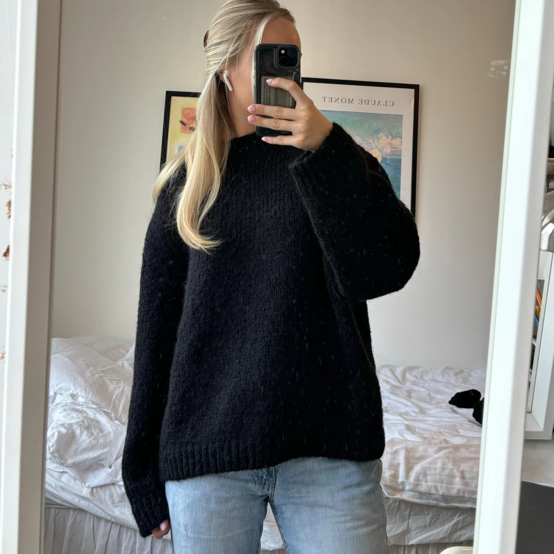 Grovstickad zara tröja