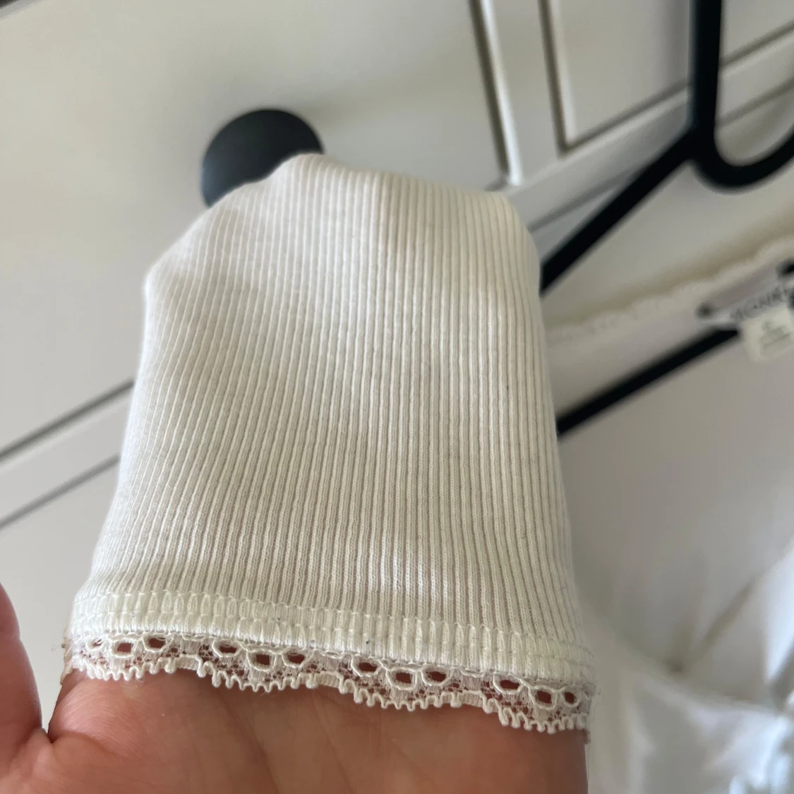 Fin vit långärmad topp - 91