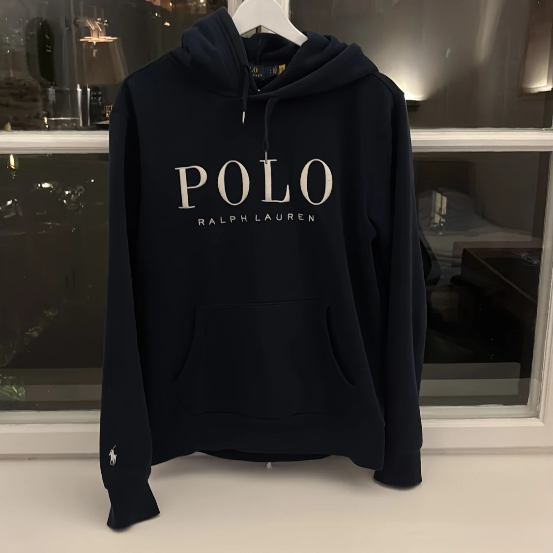Blå Ralph lauren hoodie