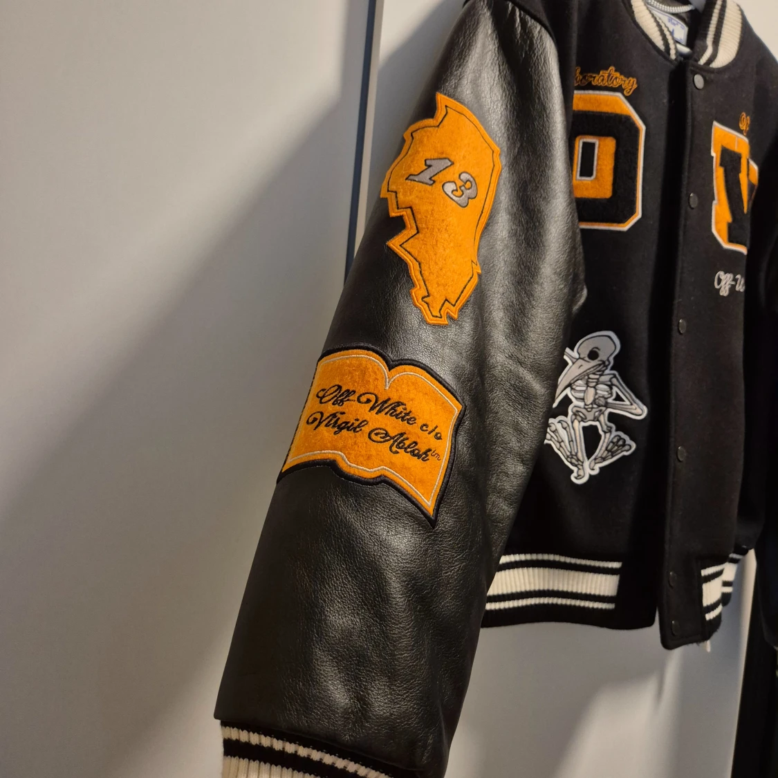 Off-White varsity jacket black orange  - 92