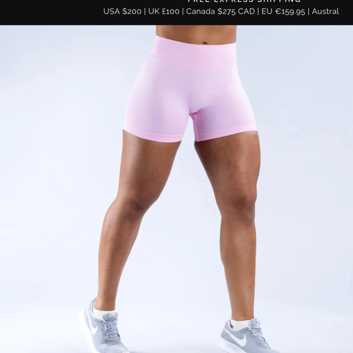 Ljusrosa träningsshorts - 90