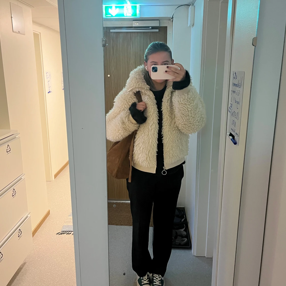 Beige teddyjacka - 92