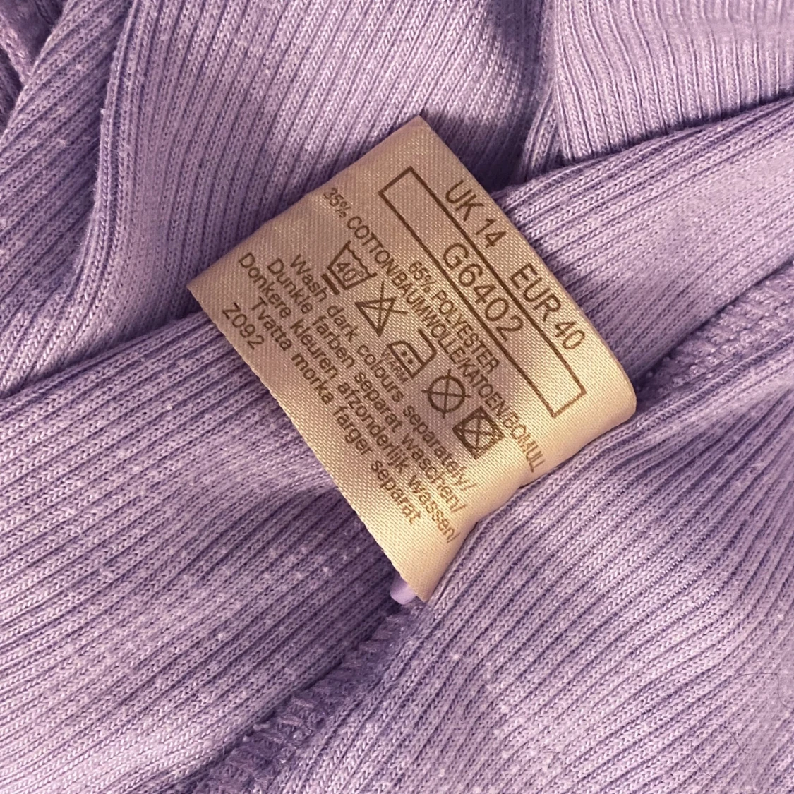 Ljuslila ribbad kofta från Best Basics - 93