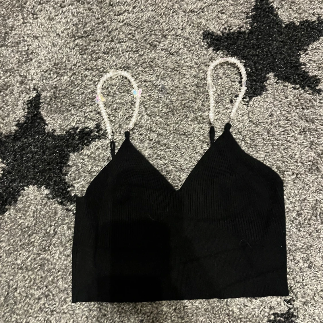 Svart ribbad topp från FB Sister