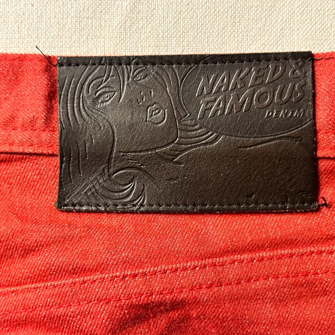 Röda jeans från Naked & Famous - 1