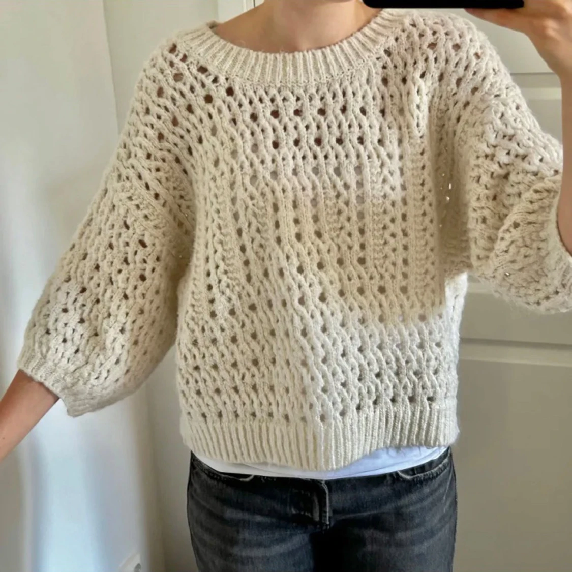 Beige stickad tröja från Zara - 2