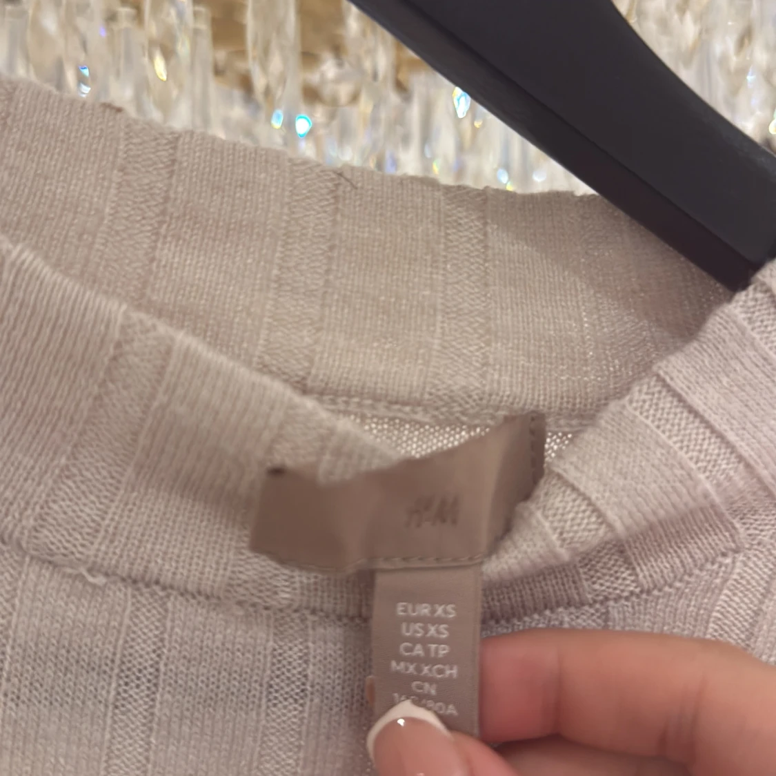 Beige ribbad tröja från H&M - 1