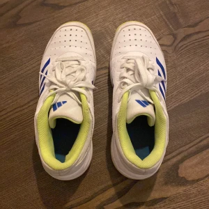 Adidas inomhusträningsskor  - Ett par väldigt fina inomhusskor som är i bra skick som jag har använt till handboll men funkar också för innebandy badminton och andra sporter. adidas Stabil Kids är gjord för små idrottare som vill dominera på planen. Skorna får dig att stå stadigt