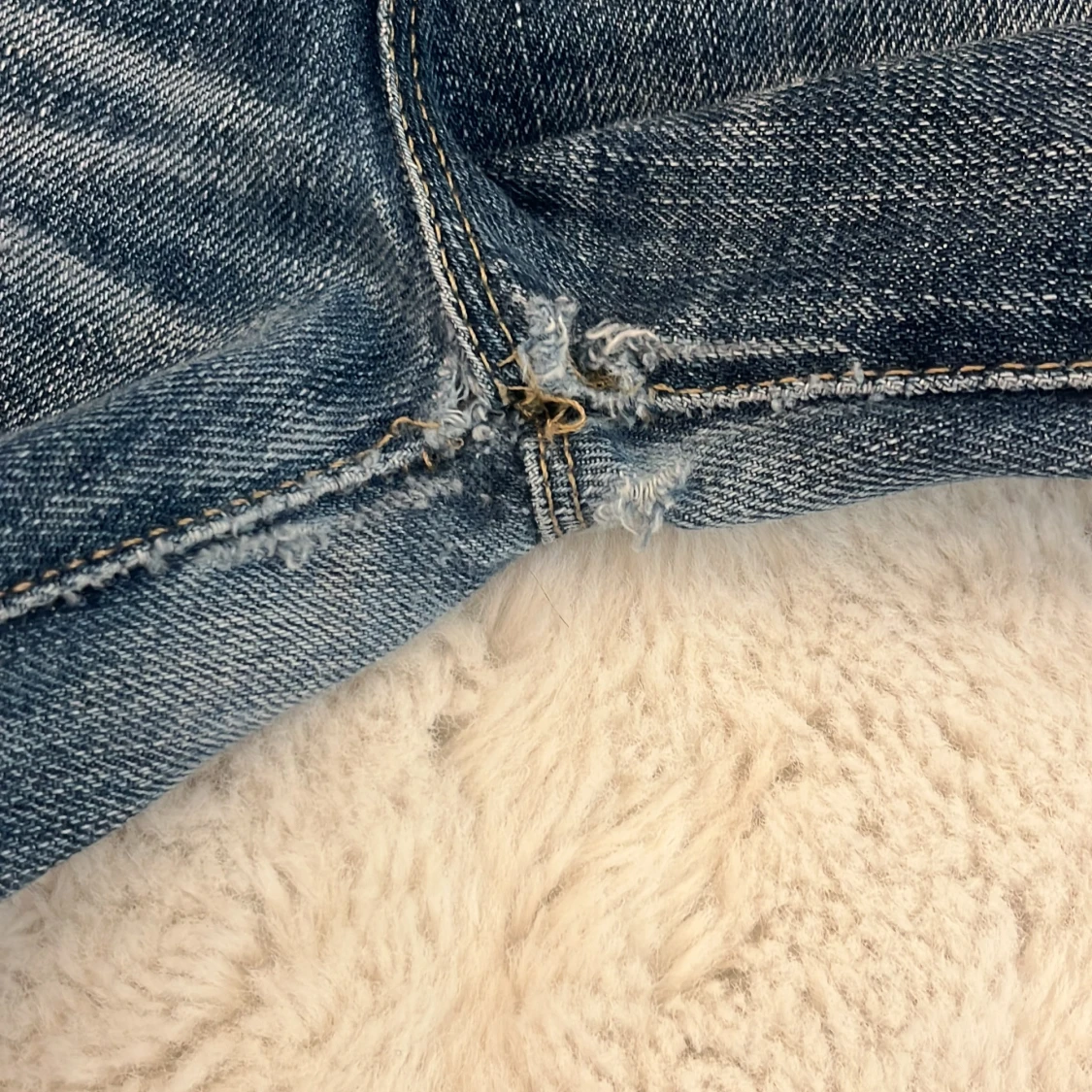 Blå bootcut jeans - 4