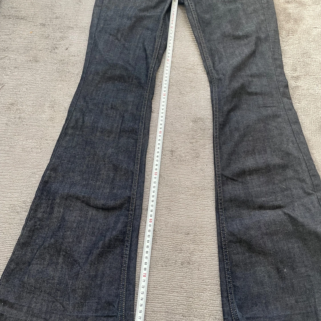 Mörkblå bootcut jeans - 3