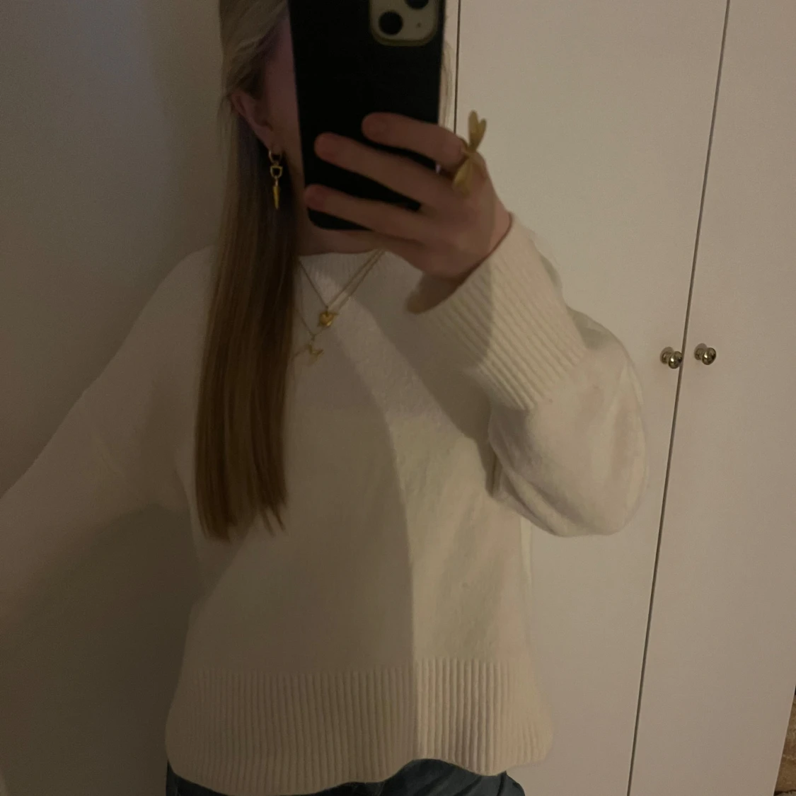 Krämvit stickad tröja från & Other Stories - 90