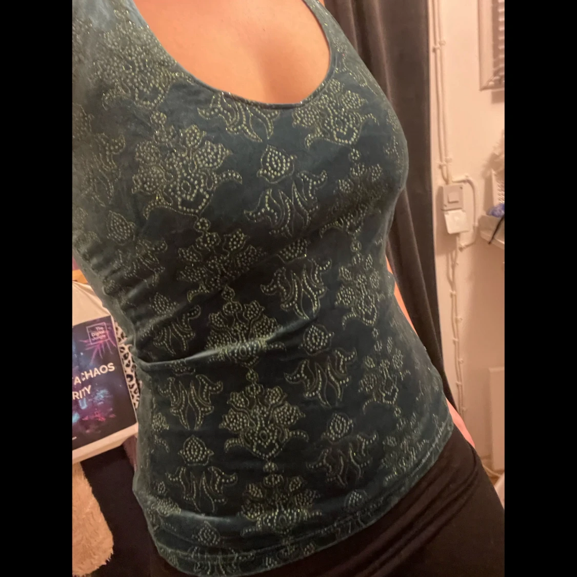 Glittrig y2k topp - 90