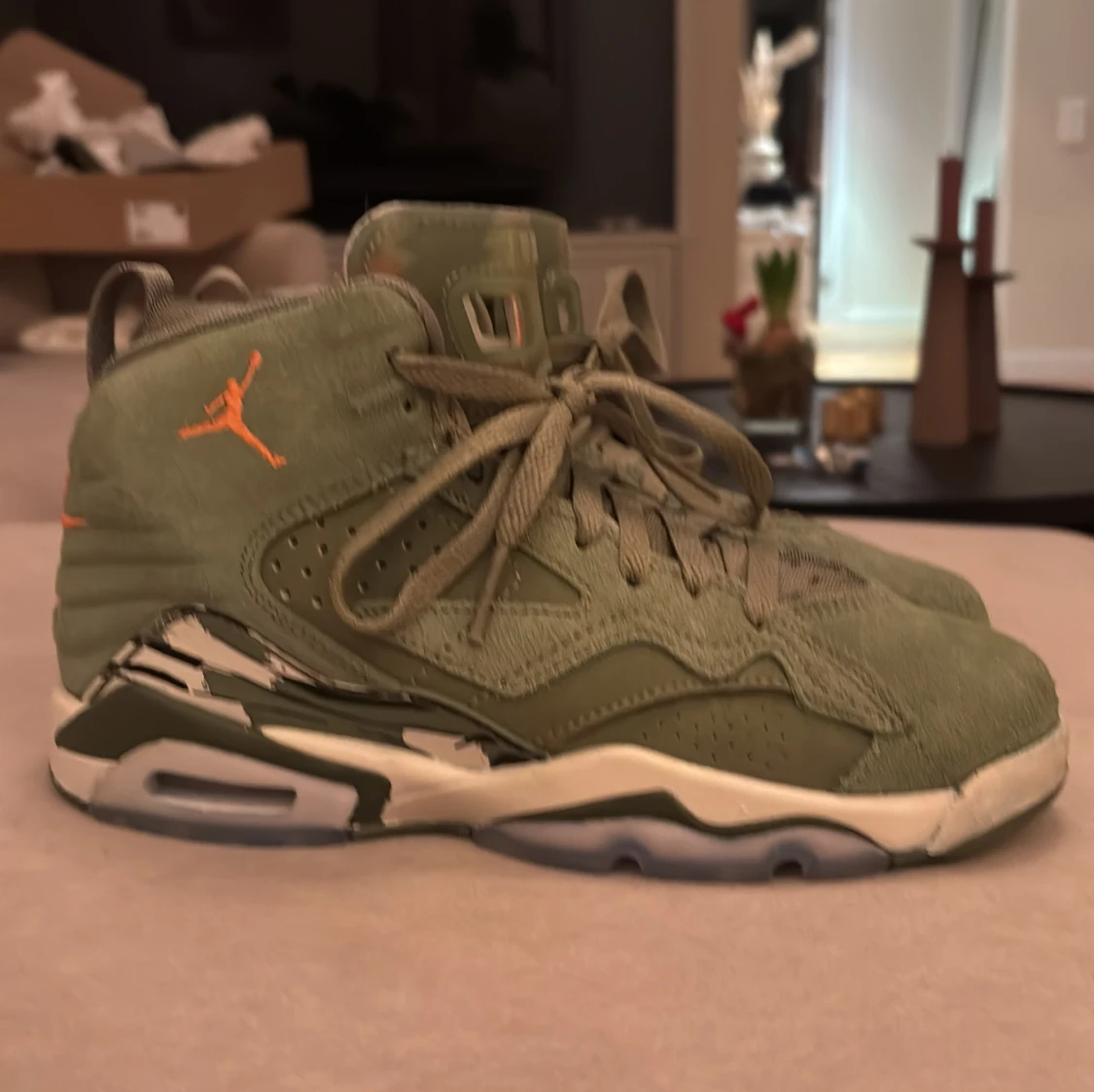 Gröna Nike Air jorden sneakers basket skor   - 90