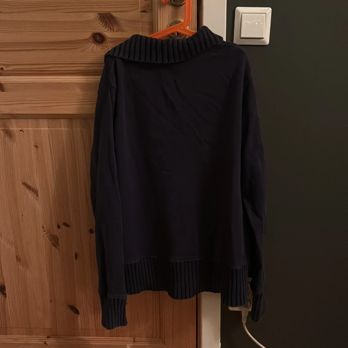 Mörkblå gant kofta med dragkedja - 90