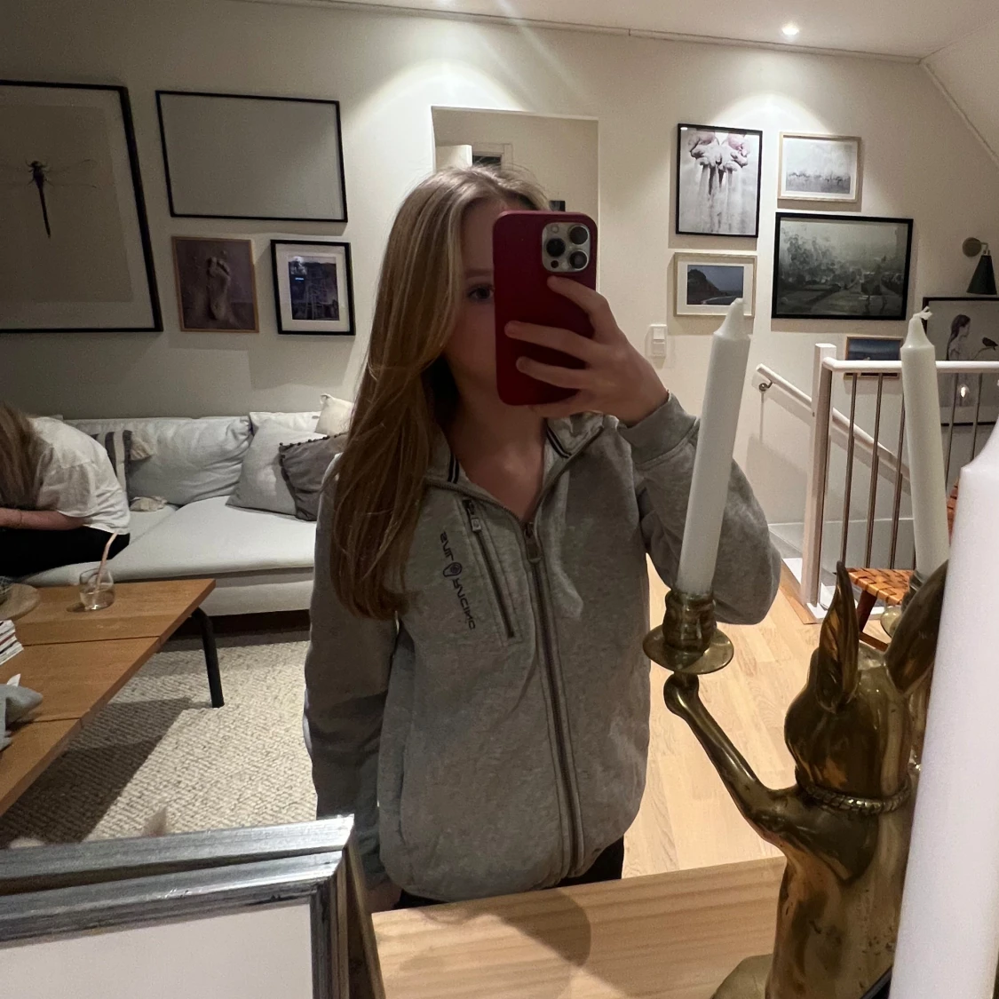 Grå hoodie från sail raicing