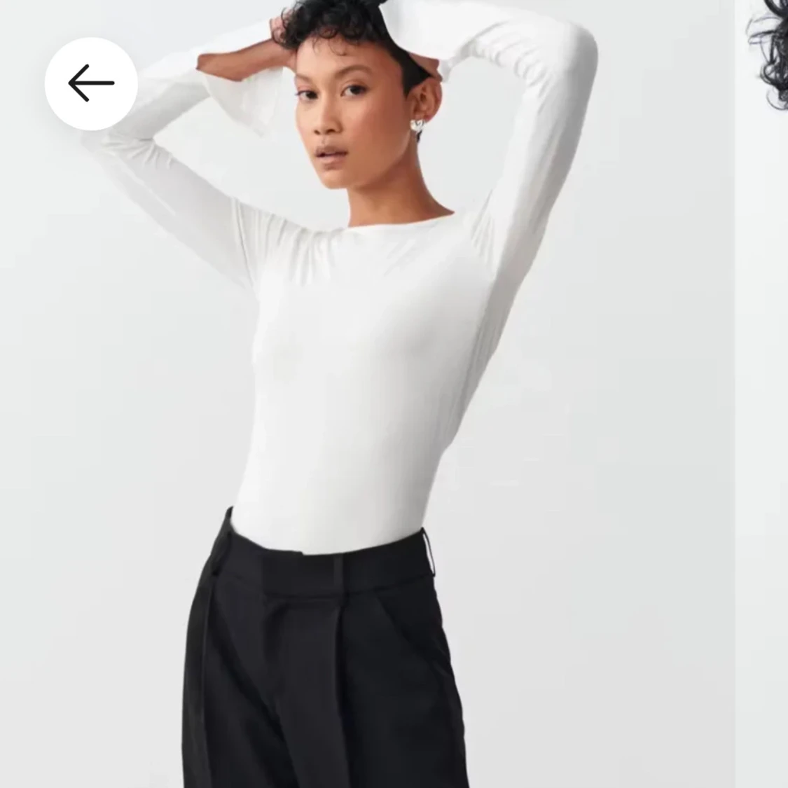 Vit långärmad topp