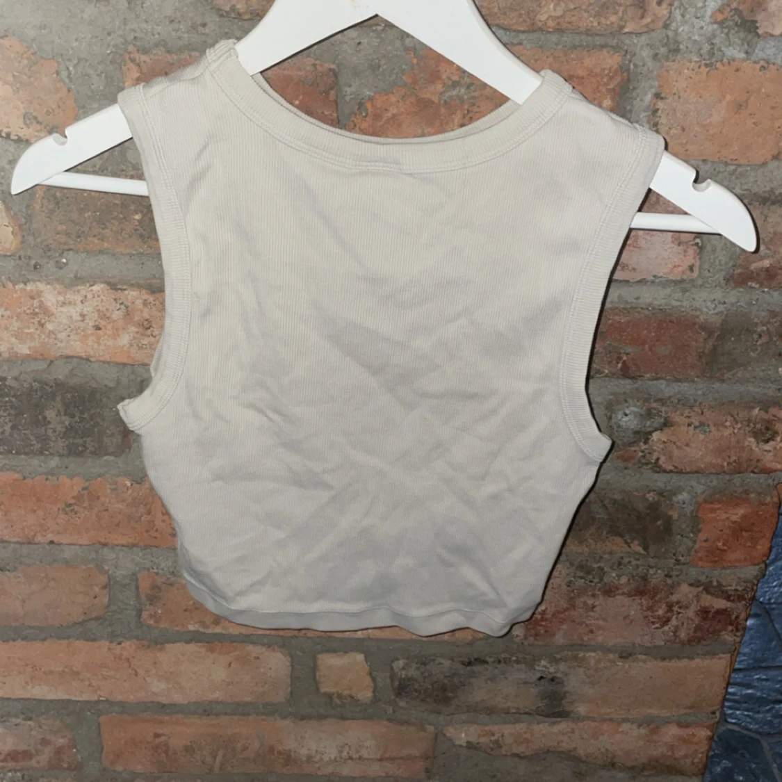 Ljus grön ribbad linnetopp från H&M - 90