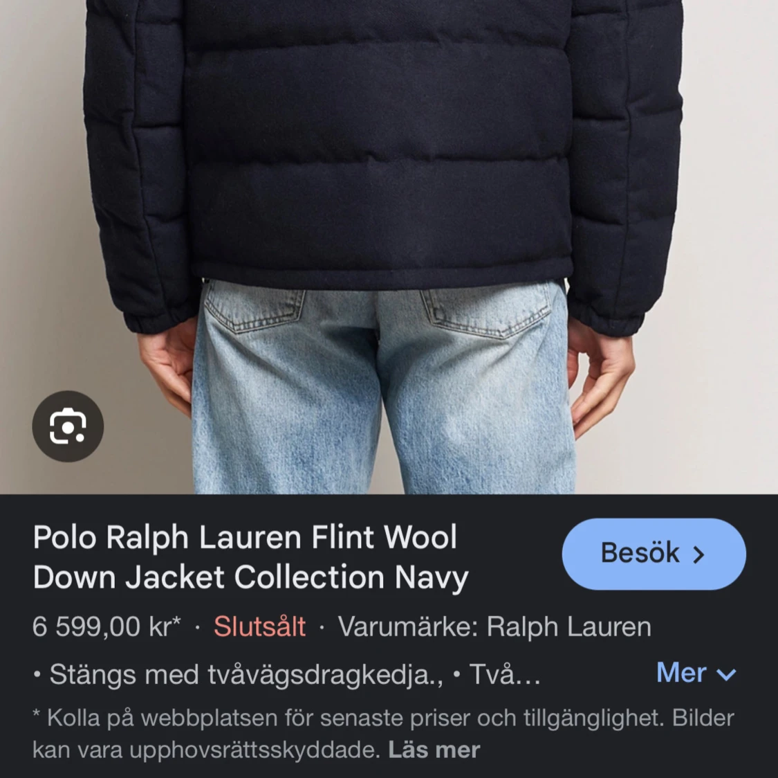 Navy blue dunjacka med huva - 93