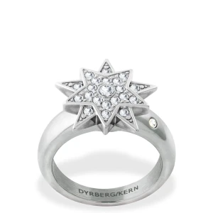 Silverring med stjärndesign från Dyrberg/Kern - Snygg silverring från Dyrberg/Kern med en stjärnformad design prydd med glittrande stenar. Perfekt för att ge en extra touch till din outfit, oavsett om det är till vardags eller fest. Ringen har en modern och stilren look som passar alla tillfällen. Man kan skruva stjärna och byta till en pärla 
