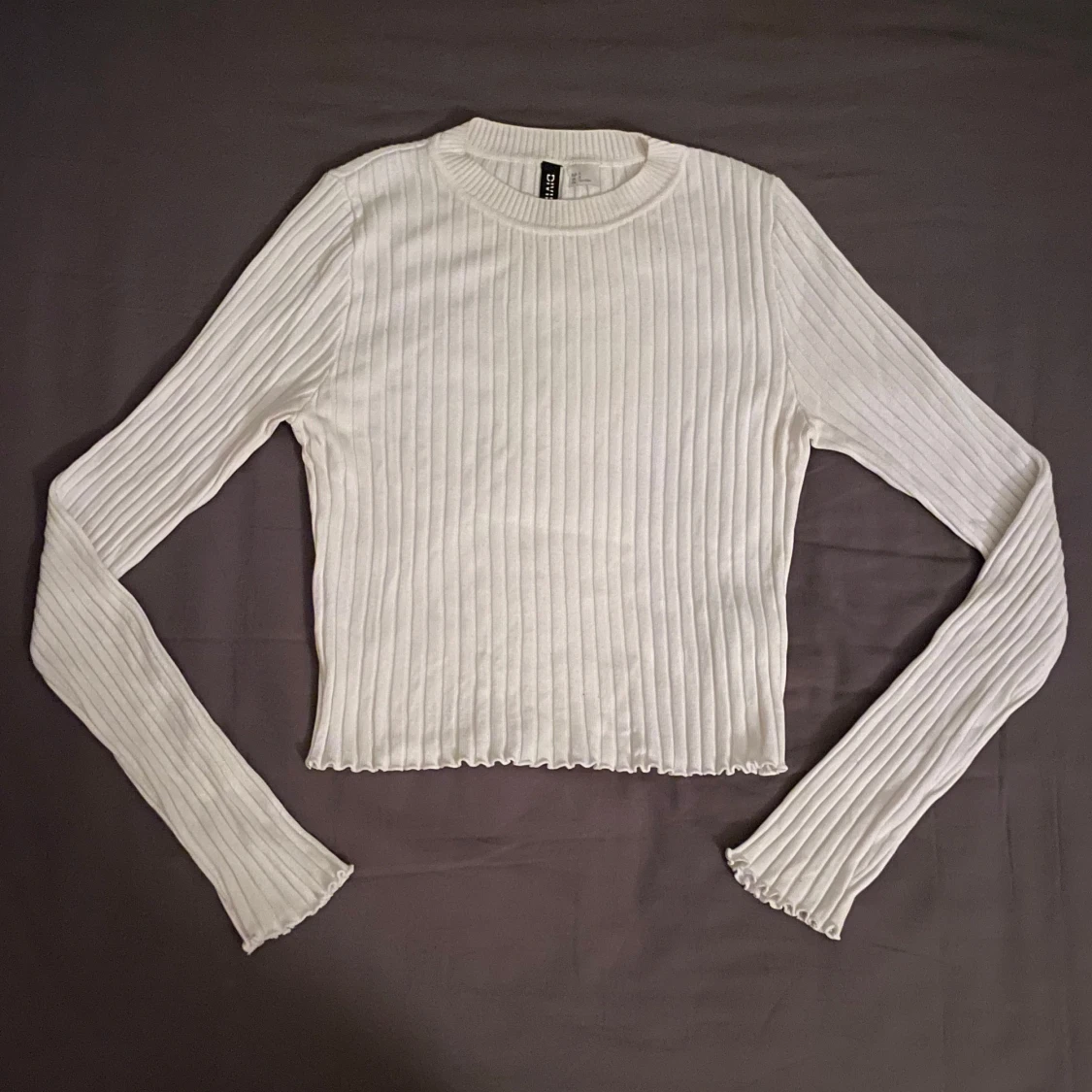 Vit långärmad topp - 91