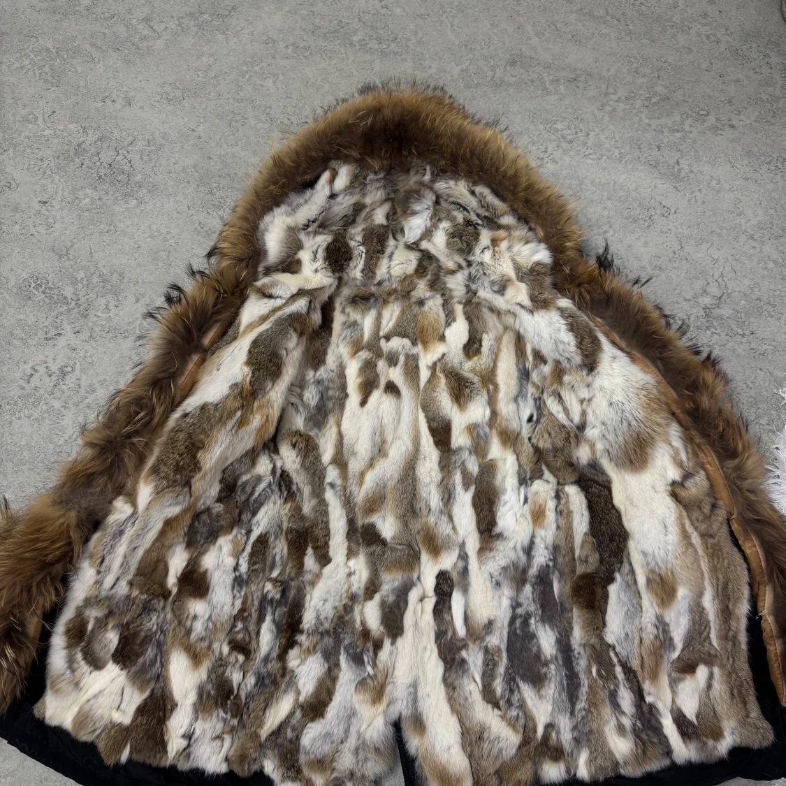 Vinterjacka, Parka, med äkta räv- och kaninpäls - 92