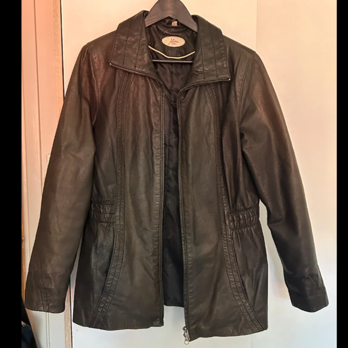 Jofama svart läderjacka  - 91