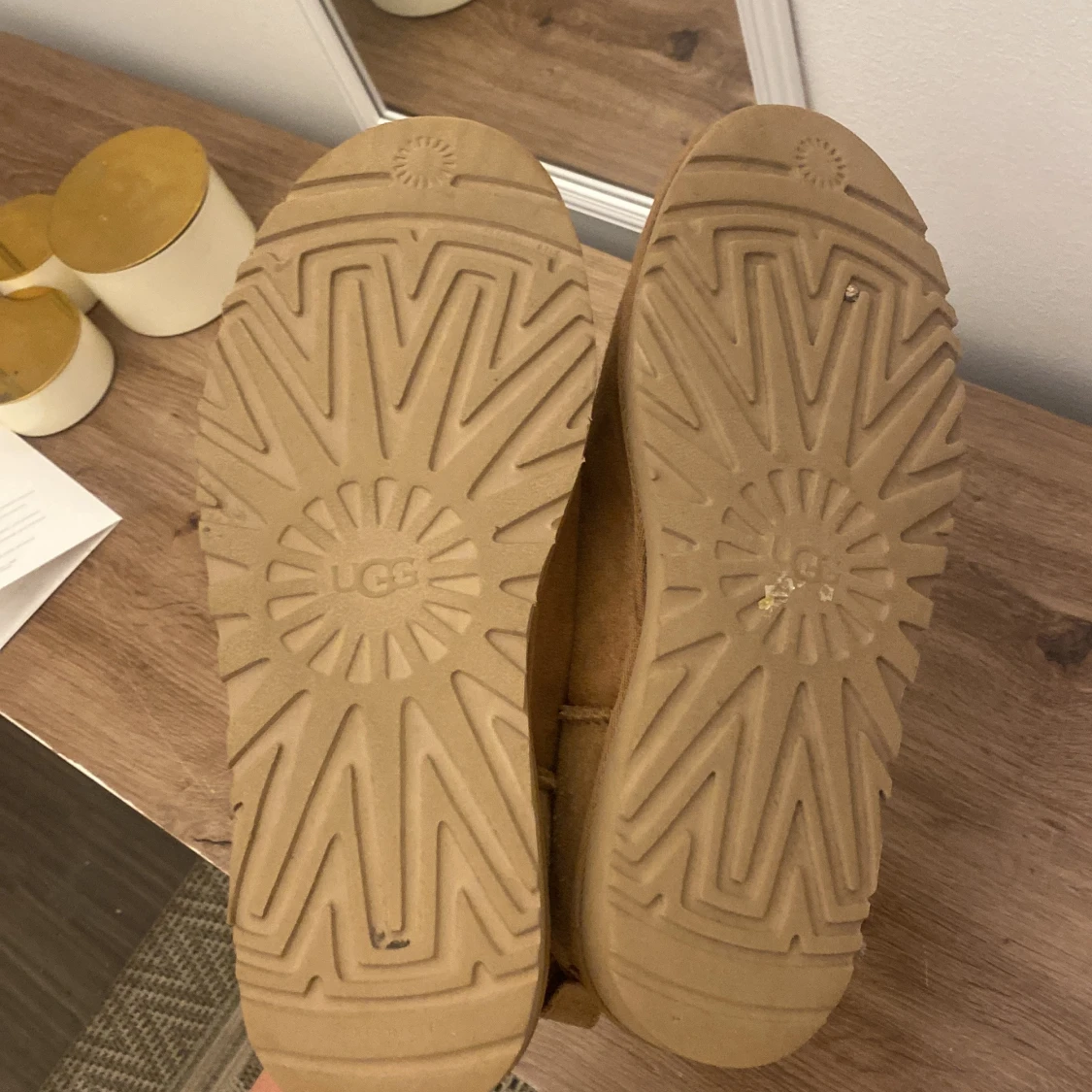 Bruna UGG boots med foder - 2