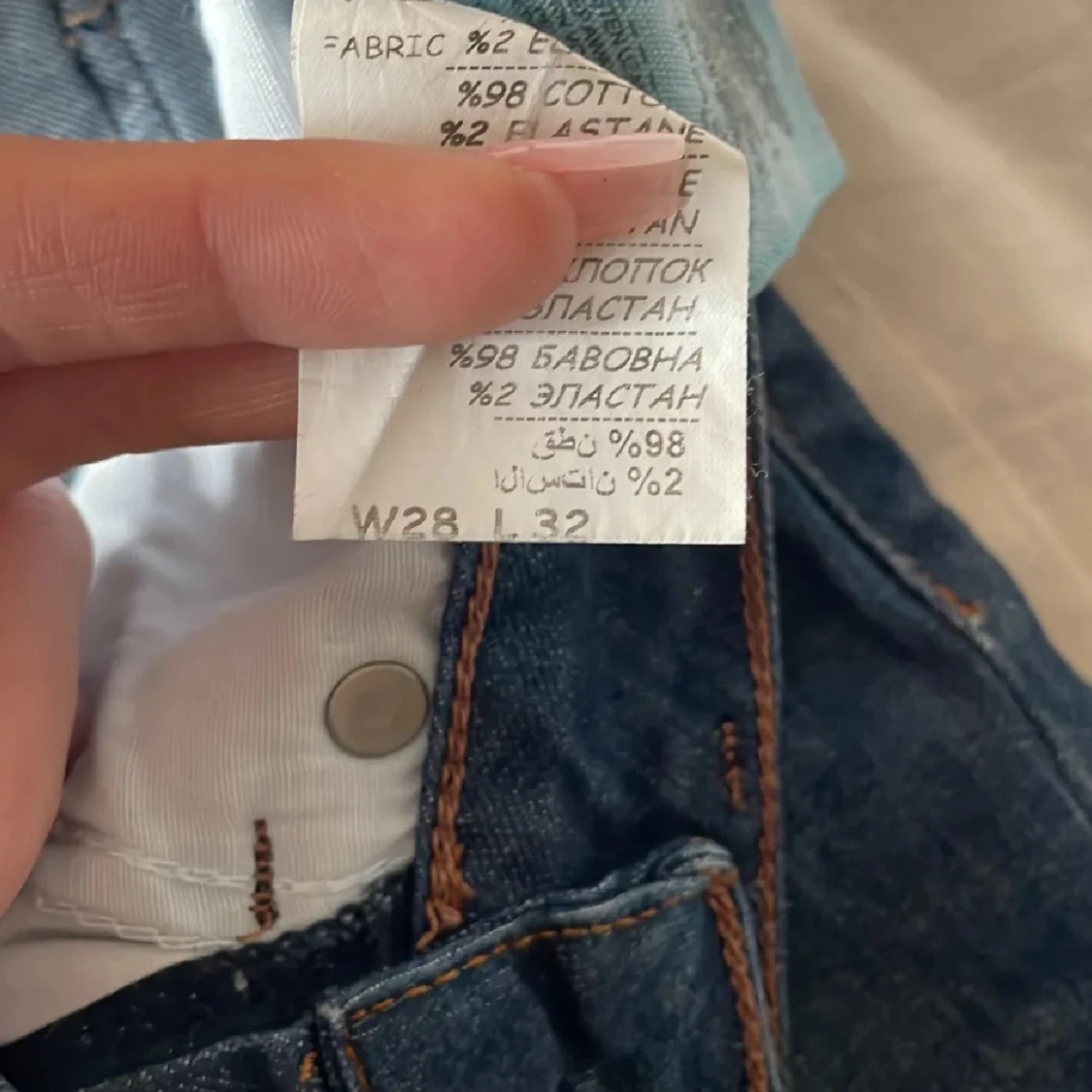 Blå bootcut jeans - 92