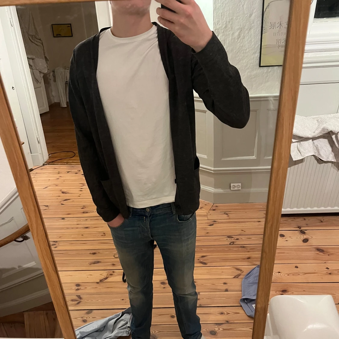 Mörkgrå kofta från Riley - 90