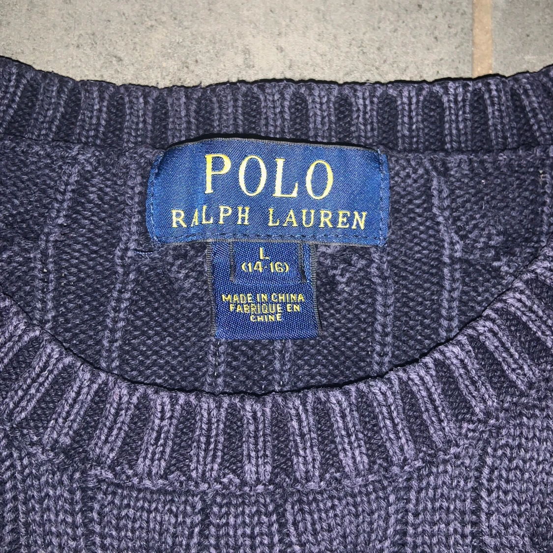 kabelstickad tröja från Ralph lauren - 91