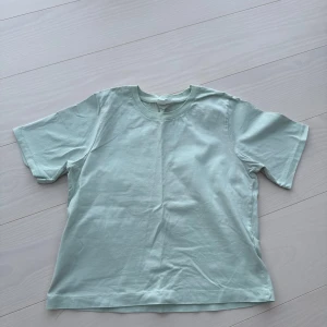 Ljusgrön t-shirt - Säljer en stilren ljusgrön t-shirt med normal passform. Perfekt för en avslappnad look. T-shirten är kortärmad och tillverkad i mjukt material för extra komfort. Super fin grön färg nu till våren och sommaren!