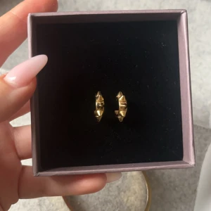 Guldörhängen i geometrisk design - Snygga guldörhängen med en unik geometrisk design. Perfekta för att ge en stilren touch till din outfit. Kommer i en elegant presentask.