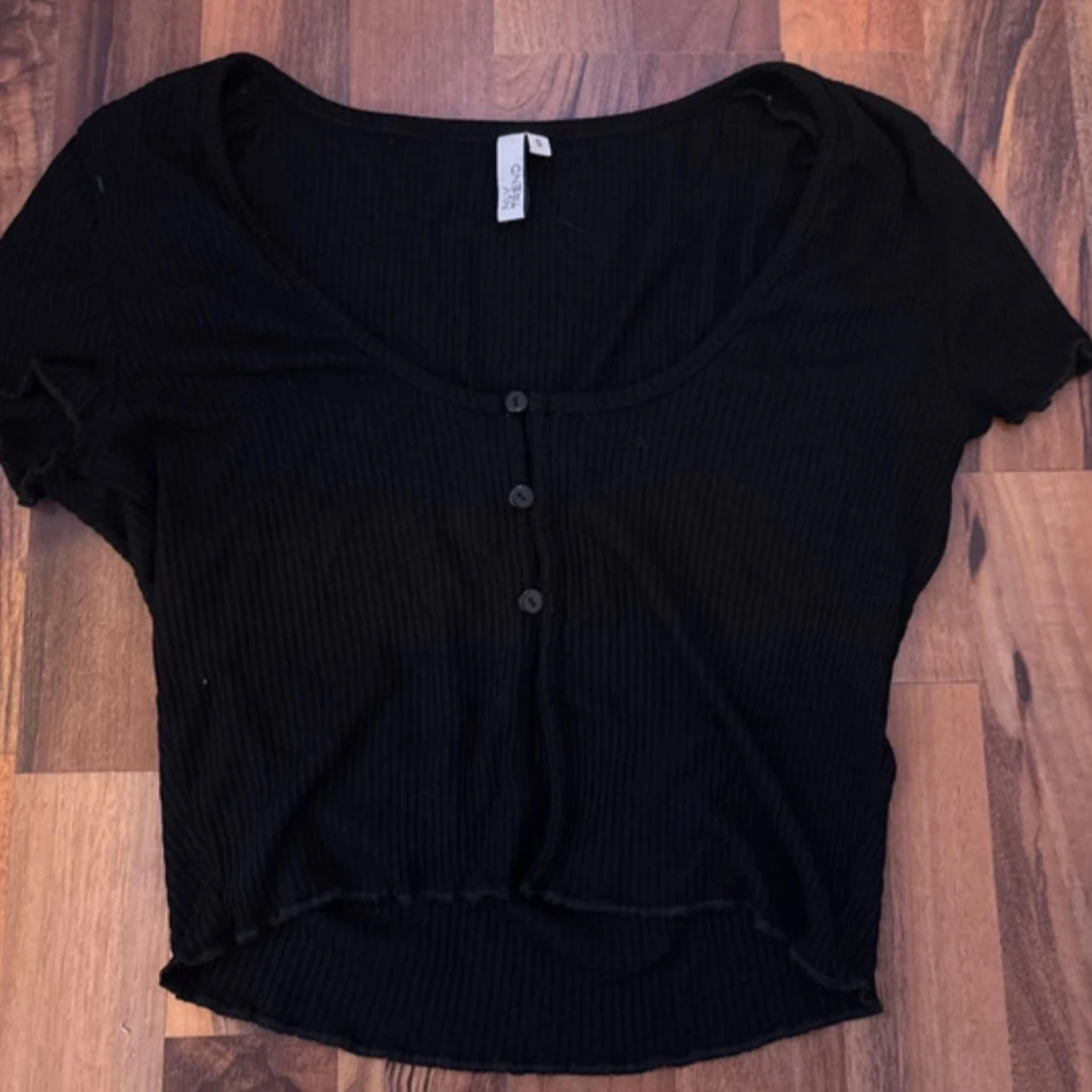Svart ribbad bolerotopp / kofta - 3