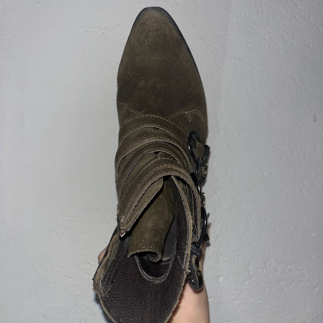 Bruna Pavement mocka boots med spännen - 92