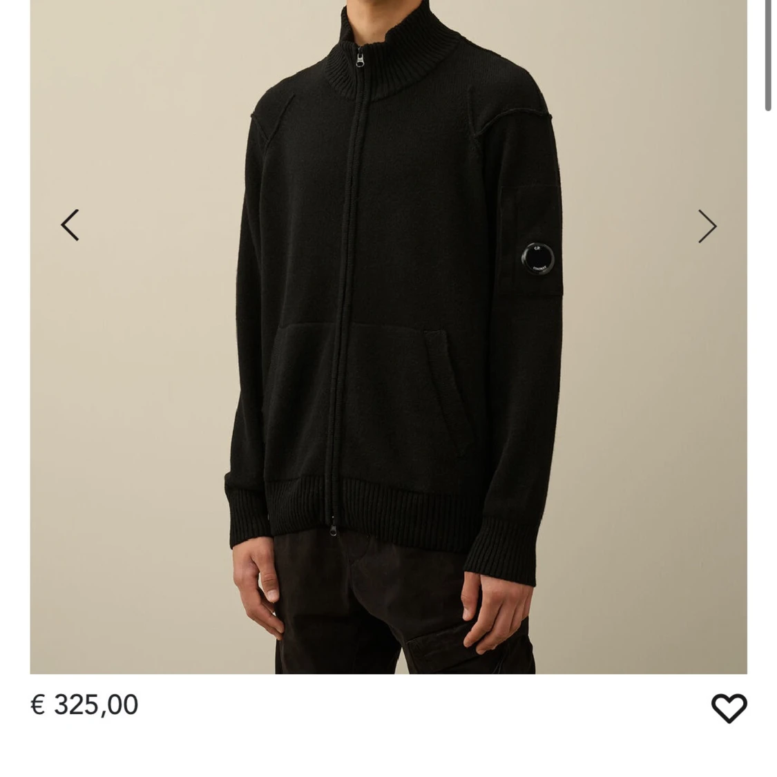 Stickad hel zip från C.P. Company