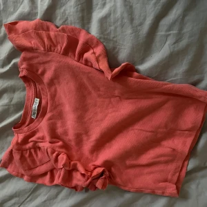 Rosa volang topp  - Rosa volang topp från Zara i storlek M. Knappt använd och är i bra skick❣️